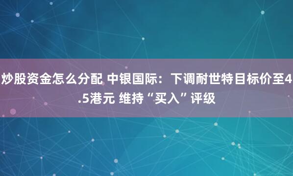 炒股资金怎么分配 中银国际：下调耐世特目标价至4.5港元 维持“买入”评级